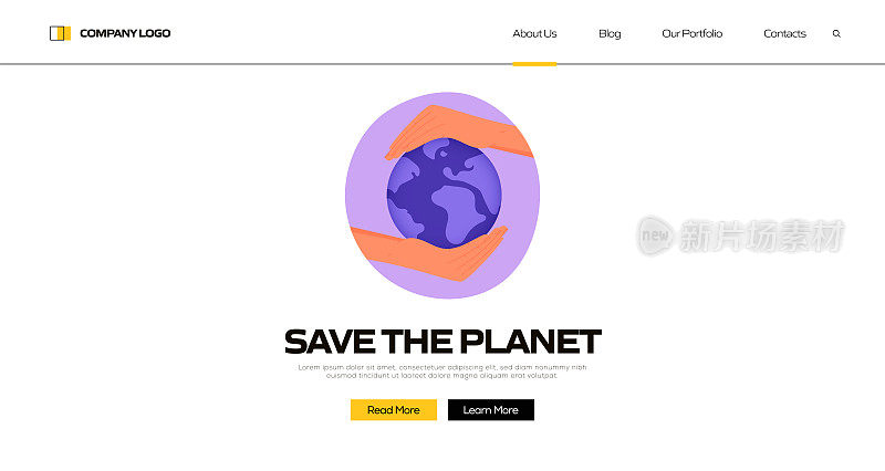 Save The Planet Concept Vector Illustration for Landing Page Template, Website Banner, Advertising and Marketing Material, Online Advertising, Business Presentation等。